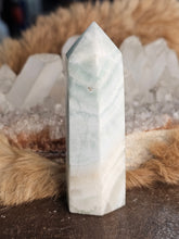 Load image into Gallery viewer, Larimar with quartz tower
