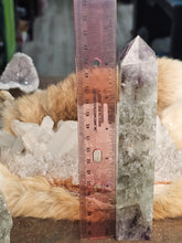 Load image into Gallery viewer, Amethyst with smokey quartz tower