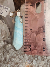 Load image into Gallery viewer, Stainless steel blue aragonie pendant