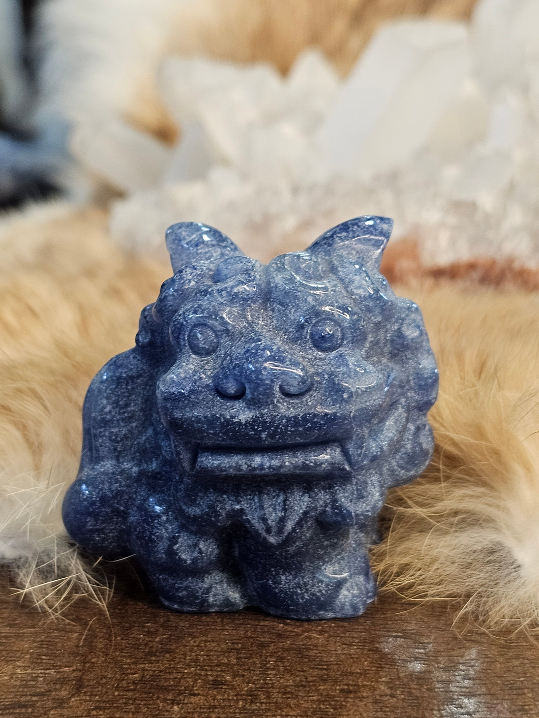 Blue Aventurine foo dog