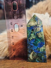 Load image into Gallery viewer, Blue azurite with malachite tower
