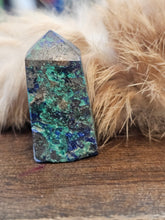 Load image into Gallery viewer, Blue azurite and malachite  tower
