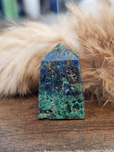 Load image into Gallery viewer, Blue azurite and malachite tower
