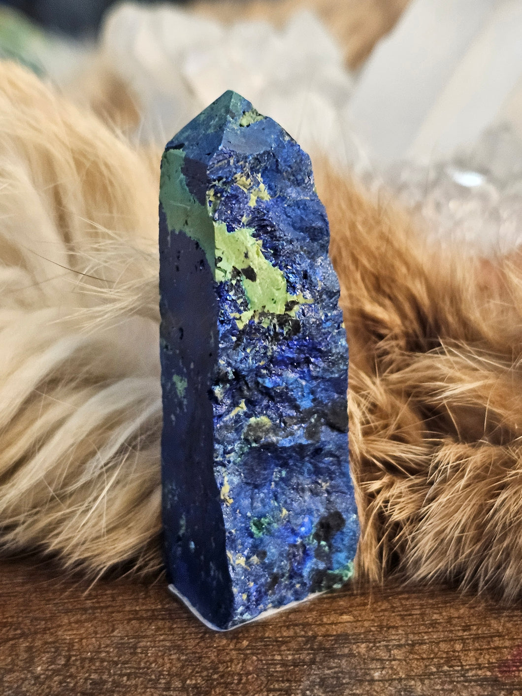 Blue azurite tower