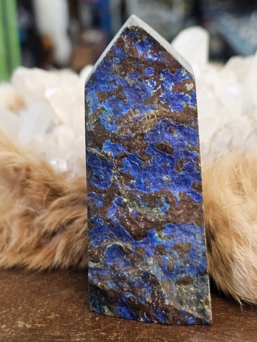 Blue azurite tower