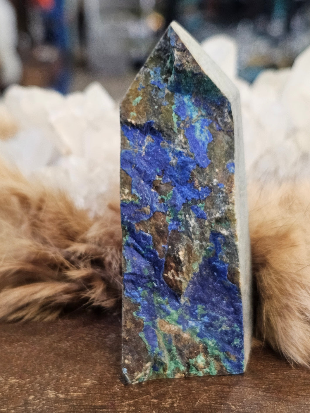 Blue azurite tower