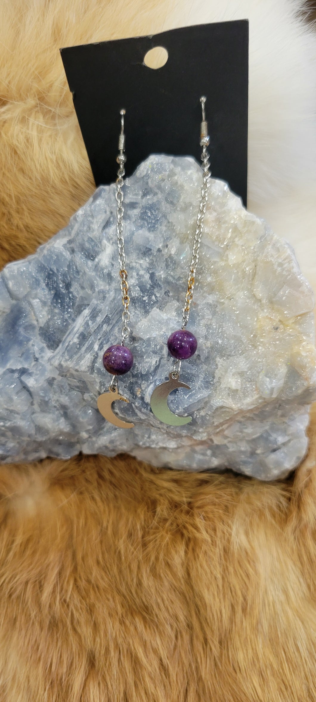 Amethyst Moon fashion earrings