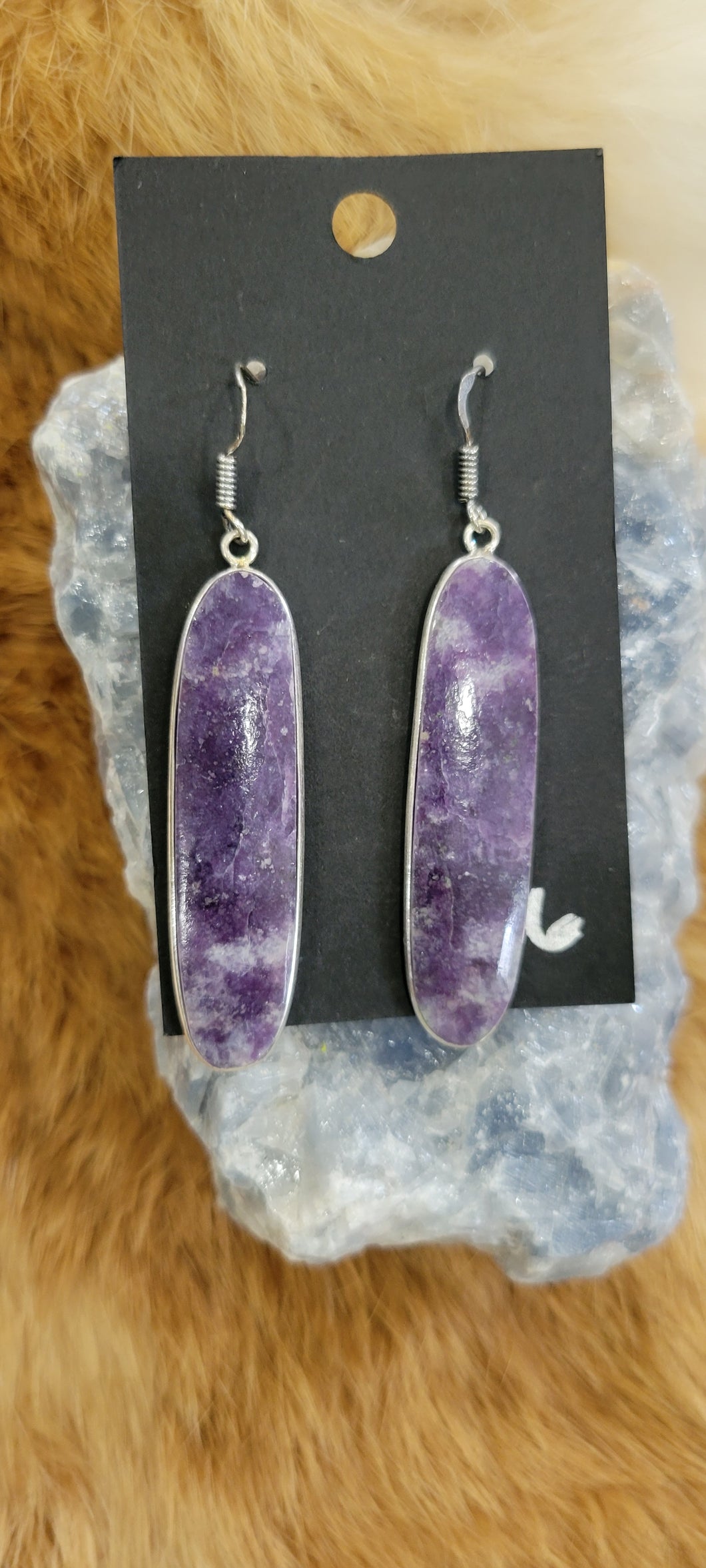 Lepidolite fashion earrings