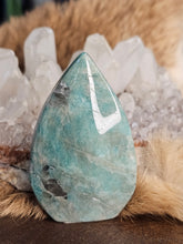 Load image into Gallery viewer, Amazonite with smokey quartz free form
