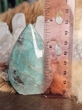 Load image into Gallery viewer, Amazonite with smokey quartz free form
