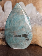 Load image into Gallery viewer, Amazonite with smokey quartz free form
