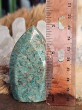 Load image into Gallery viewer, Amazonite with smokey quartz free form
