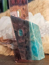 Load image into Gallery viewer, Amazonite with smokey quartz free form
