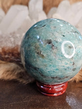 Load image into Gallery viewer, Amazonite and smokey sphere
