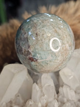 Load image into Gallery viewer, Amazonite and smokey sphere
