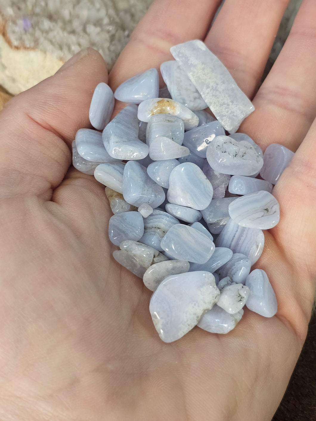 Blue lace agate polished small pieces