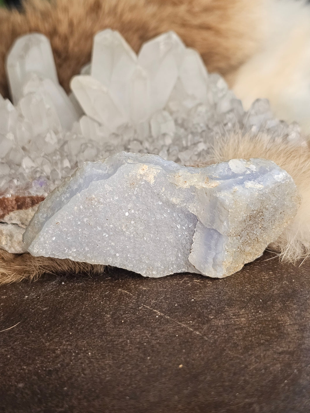 Blue lace agate druzy