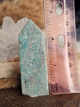 Load image into Gallery viewer, Amazonite with smokey quartz tower
