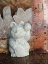 Load image into Gallery viewer, Blue aragonite lucky cat
