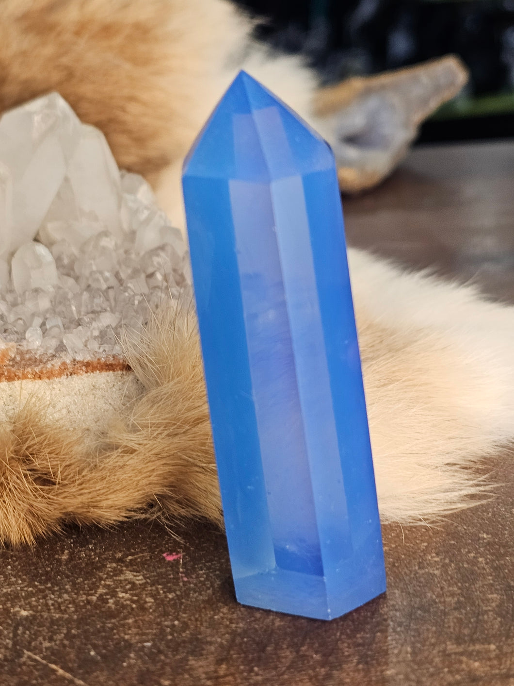 Blue opalite tower