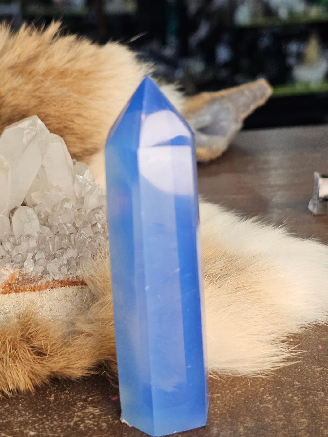 Blue opalite tower