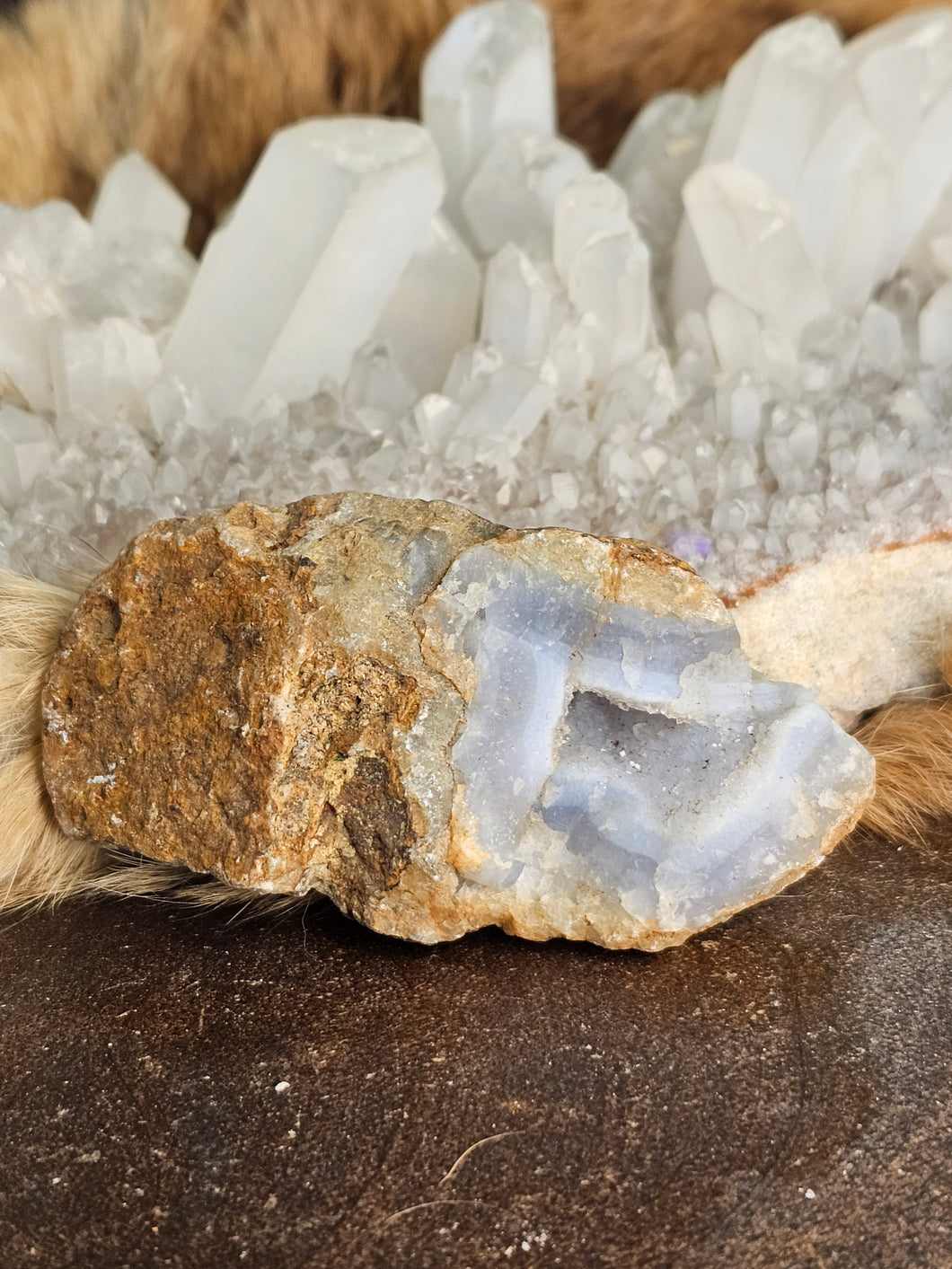 Blue lace agate druzy