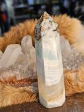 Load image into Gallery viewer, Larimar eith quartz tower
