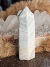 Load image into Gallery viewer, Larimar with quartz tower
