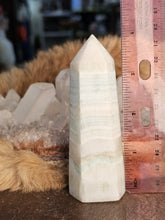 Load image into Gallery viewer, Larimar with quartz tower
