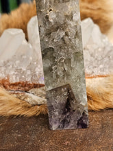 Load image into Gallery viewer, Amethyst with smokey quartz  tower
