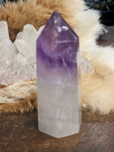 Load image into Gallery viewer, Amethyst with quartz  tower
