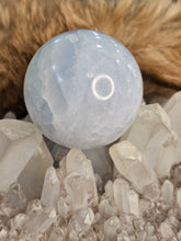 Load image into Gallery viewer, Blue calcite sphere
