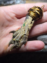 Load image into Gallery viewer, Raccoon paw 30 inch gold tone necklace
