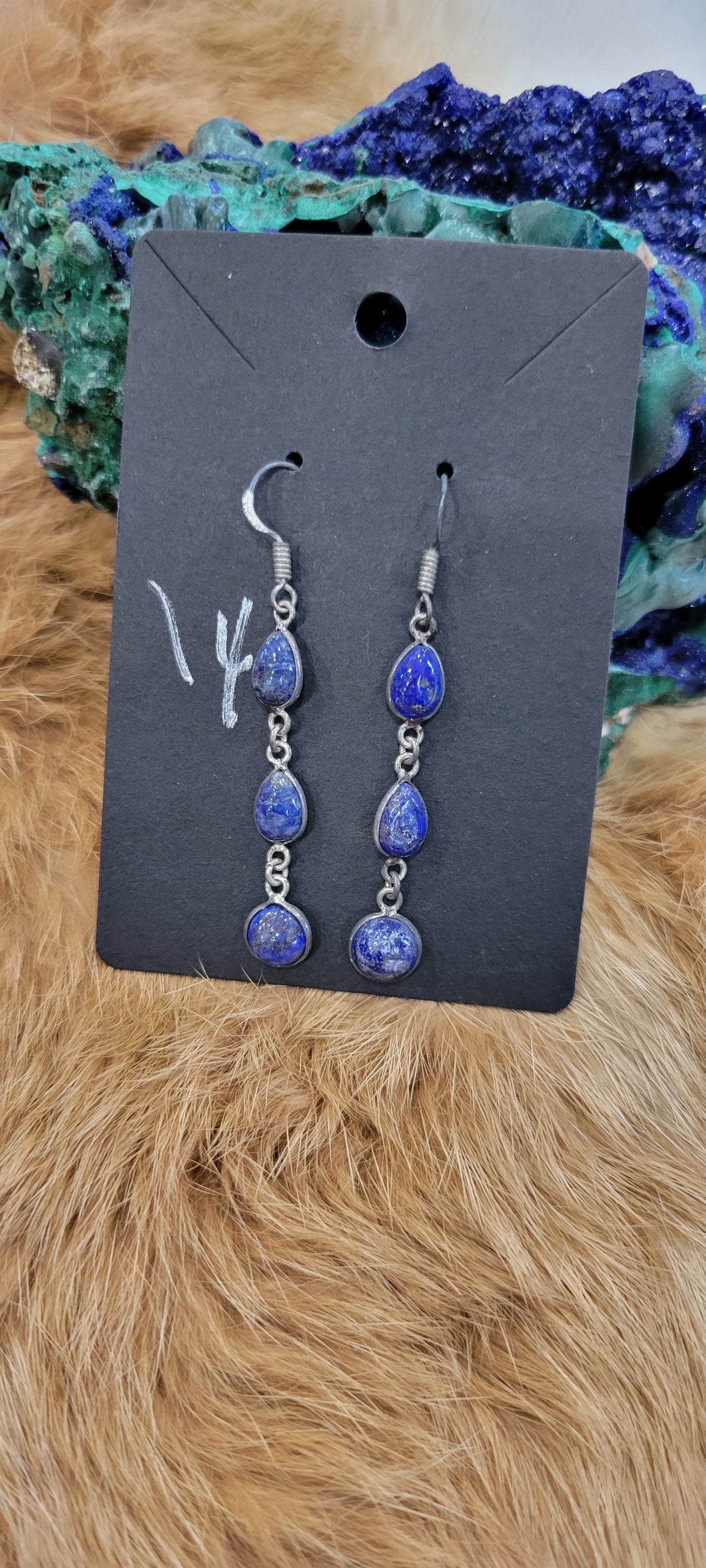 Lapis fashion earrings