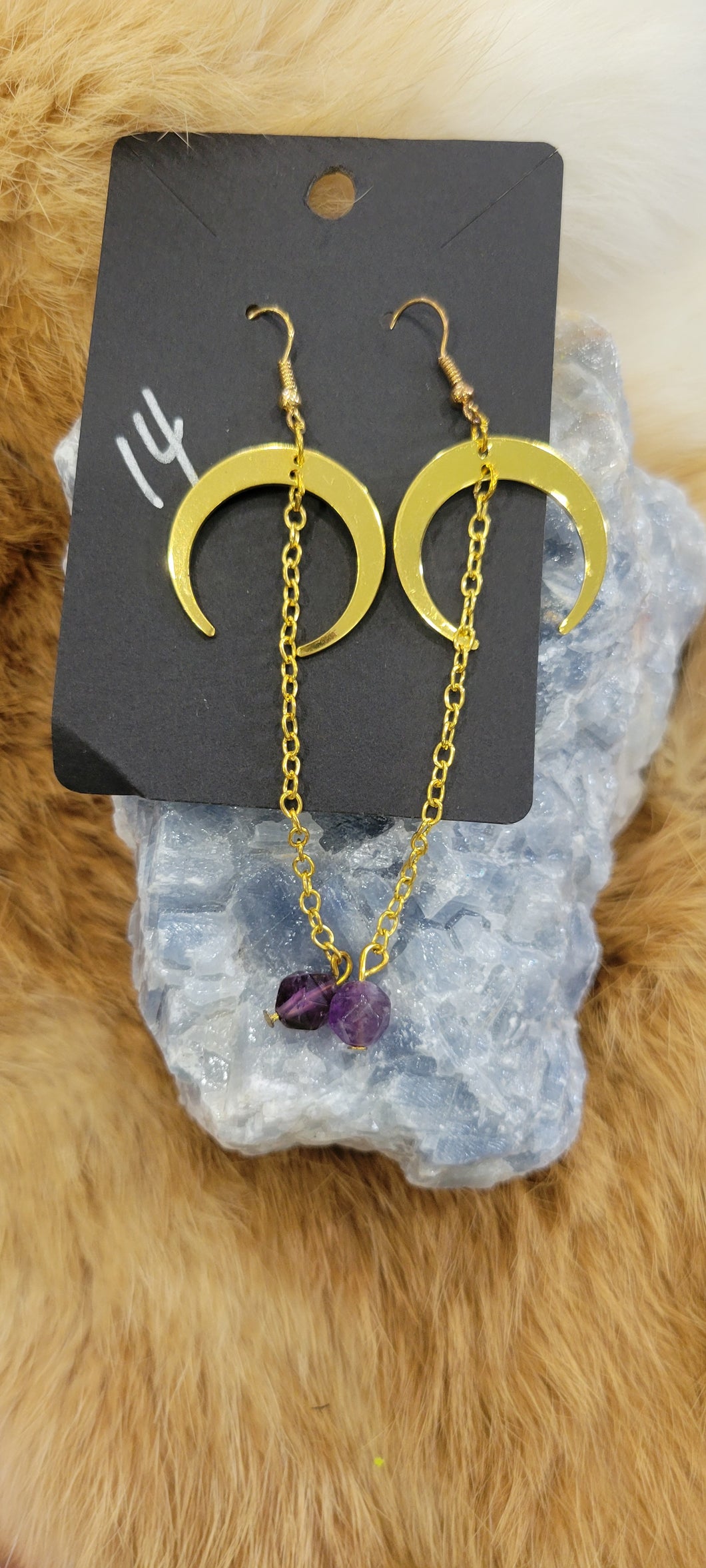 Amethyst Moon fashion earrings