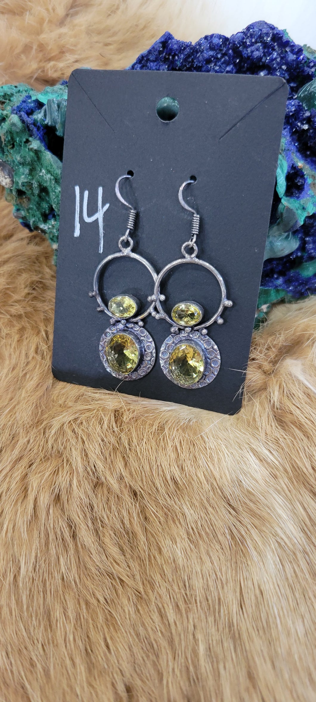 Citrine fashion earrings