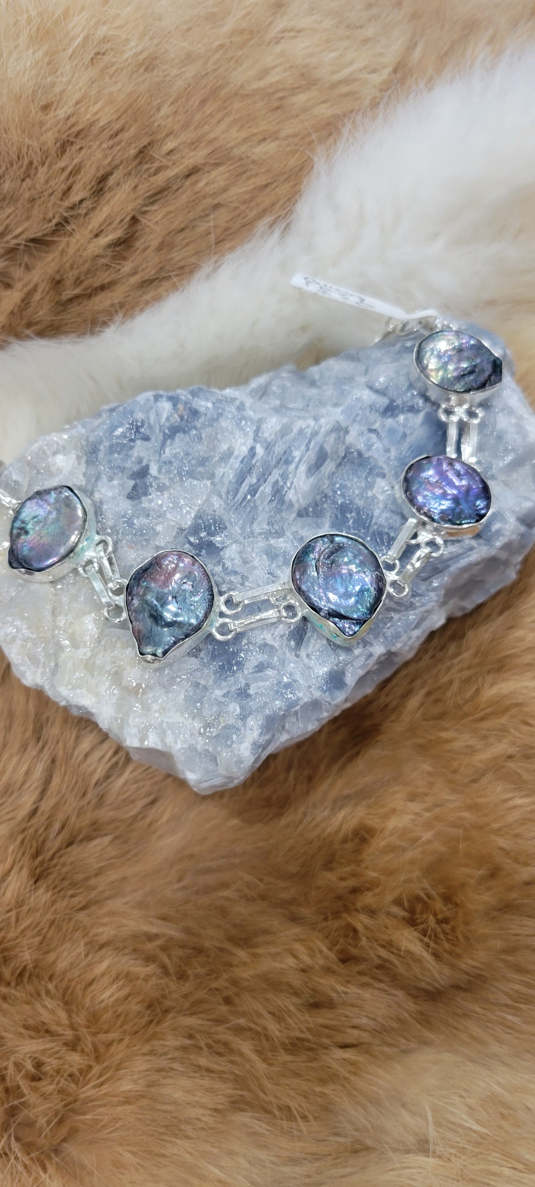 Blue Opal sterling silver Bracelet