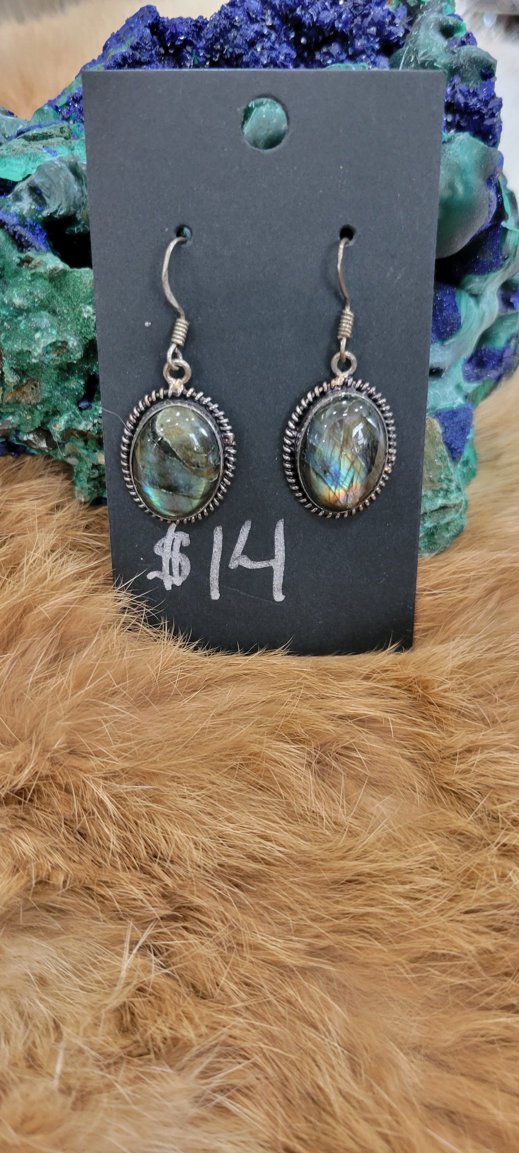 Labradorite fashion earrings