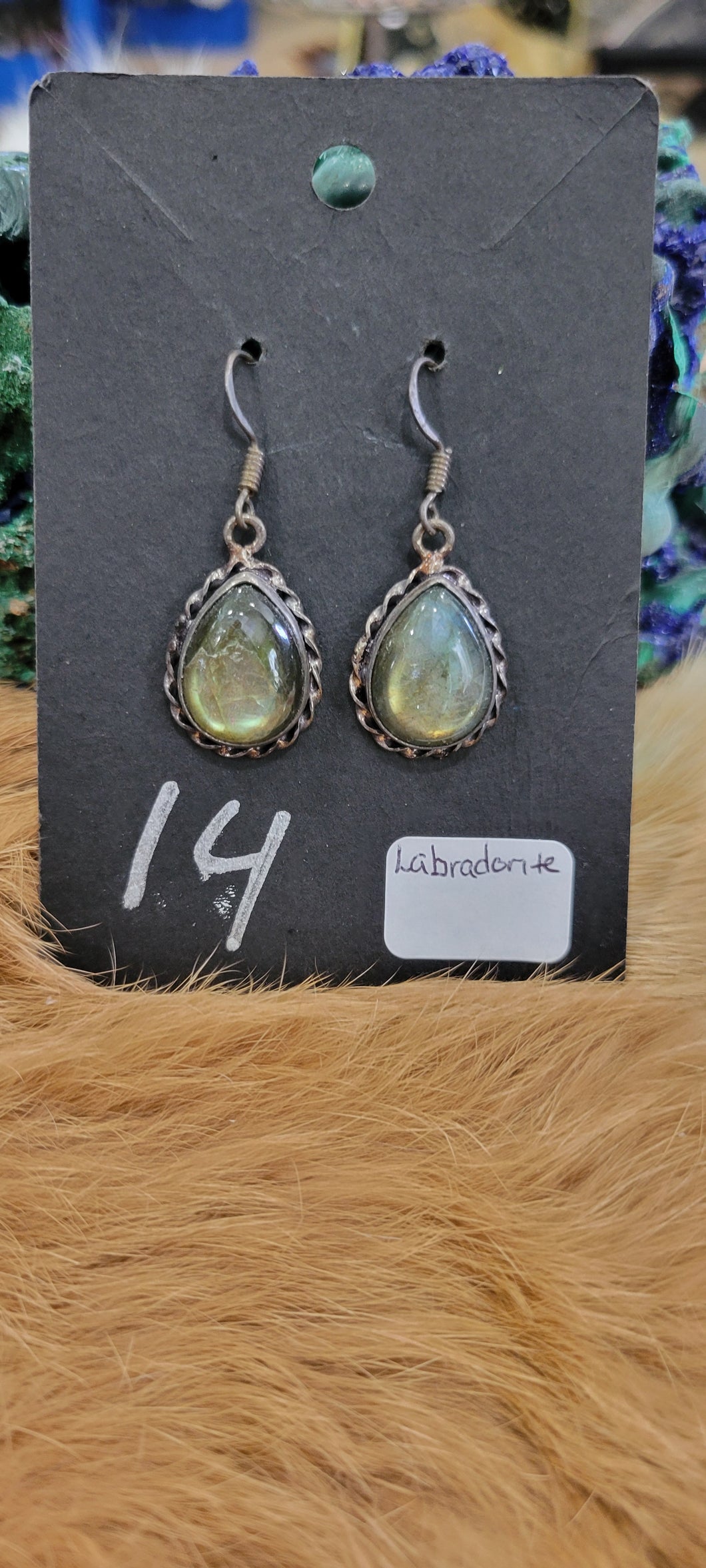 Labradorite fashion earrings