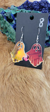 Load image into Gallery viewer, Ghost with heart fashion earrings
