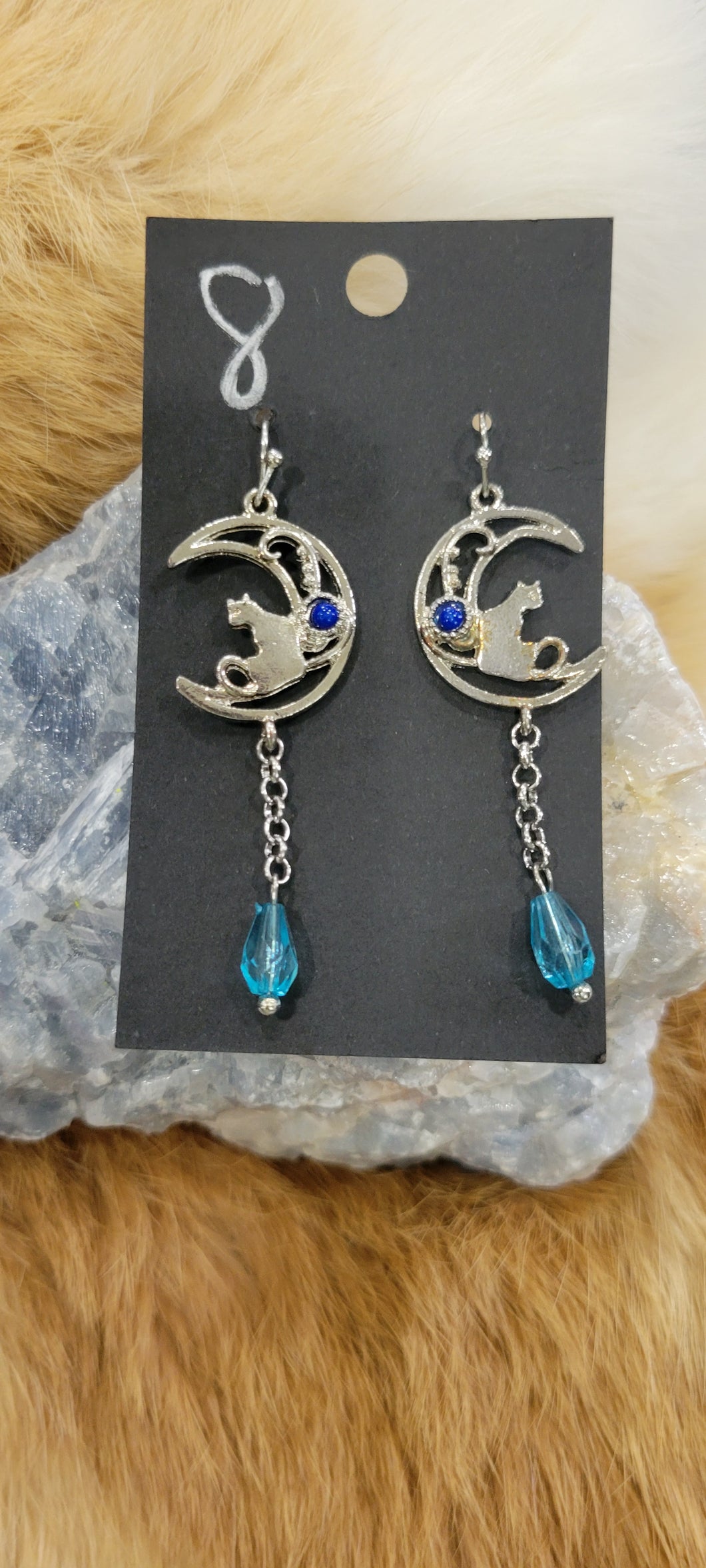 Cat on the Moon fashion earrings