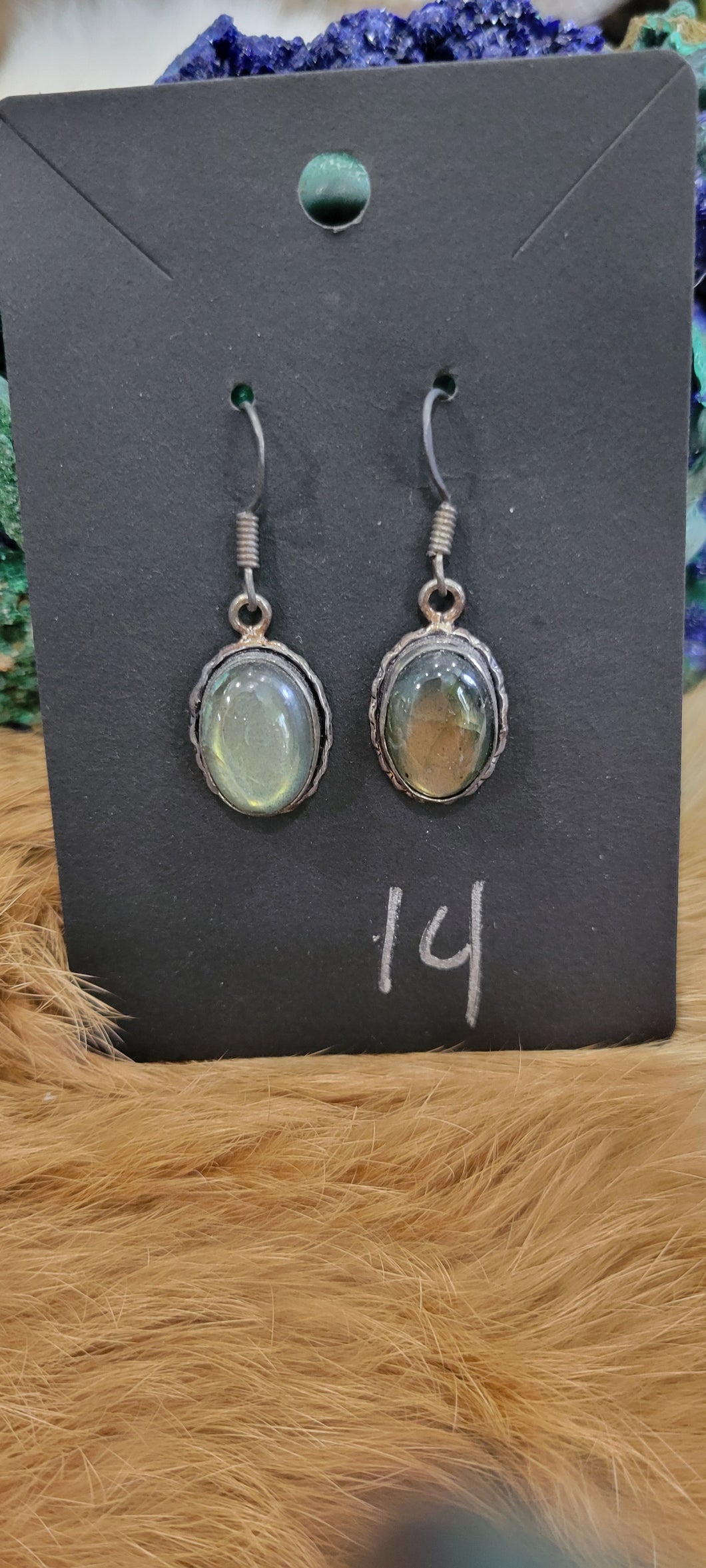 Labradorite fashion earrings