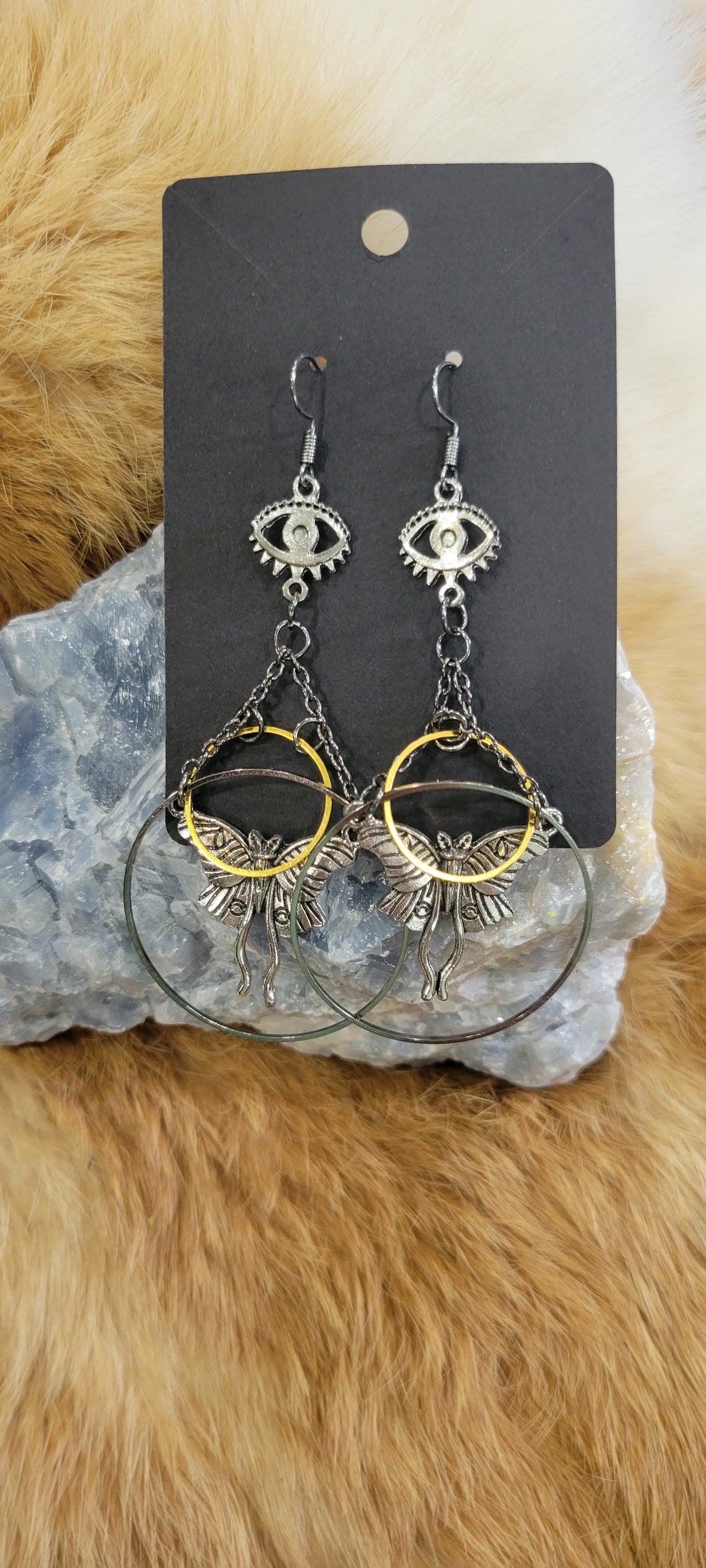 Eyes on the Lunar moth fashion earrings