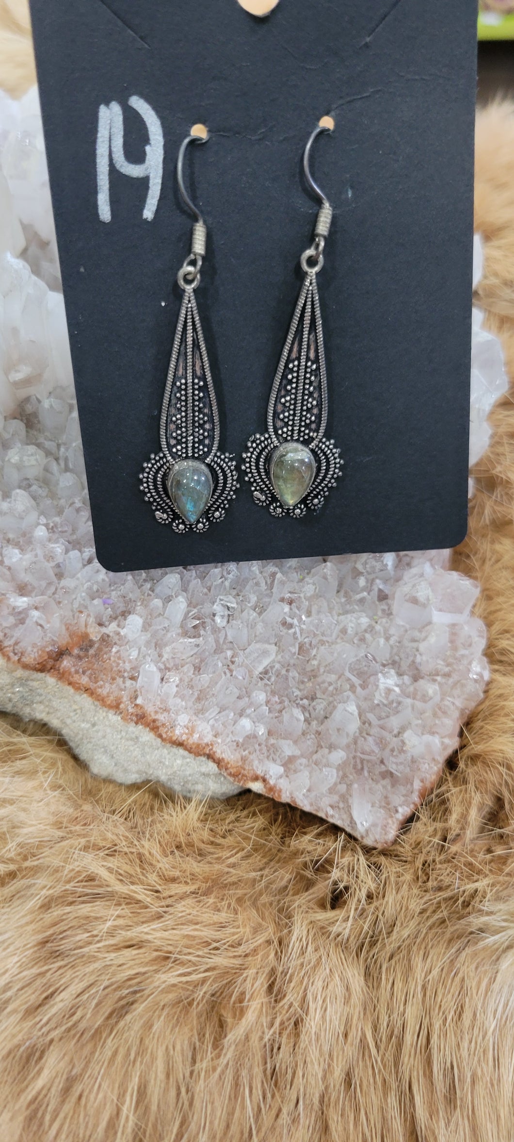 Labradorite fashion earrings