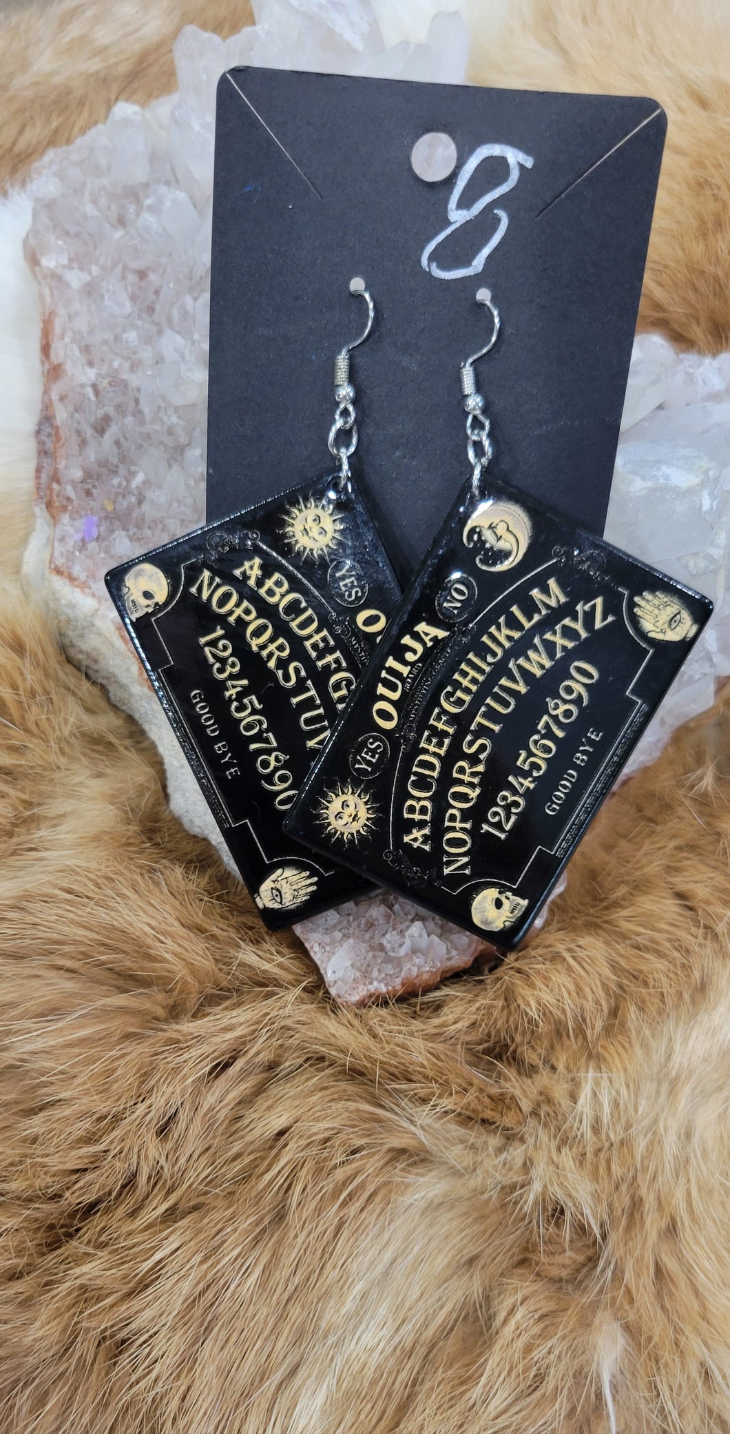 Black Ouija Board fashion earrings