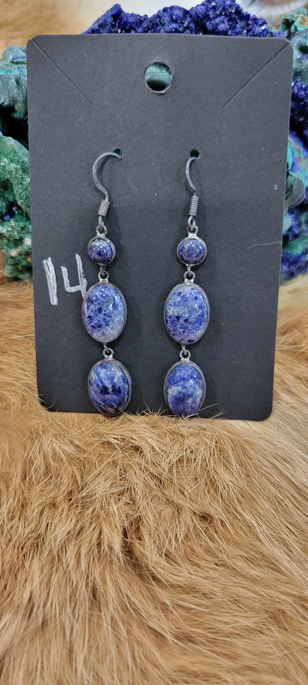 Lapis fashion earrings