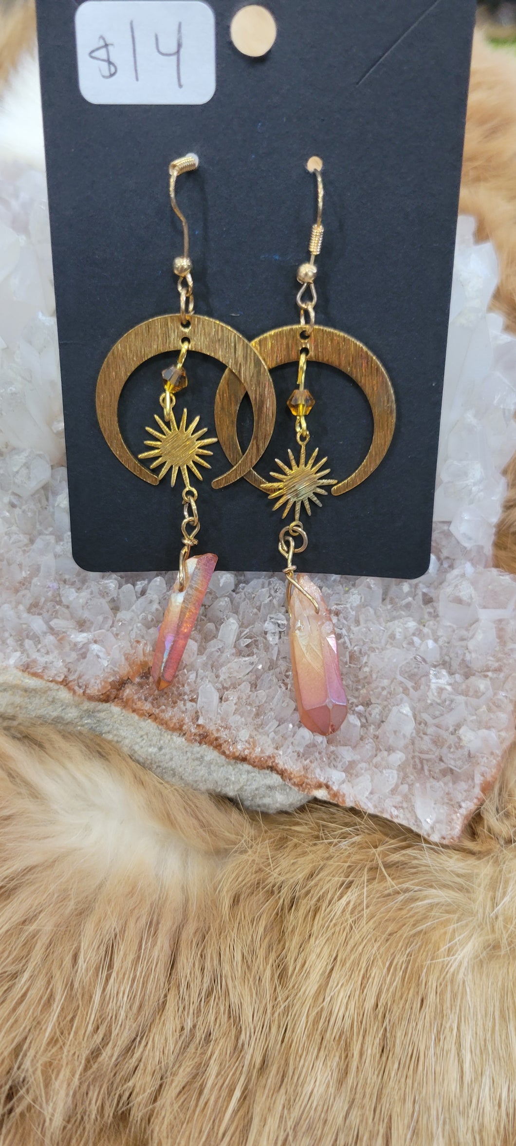 Aura Quartz fashion earrings