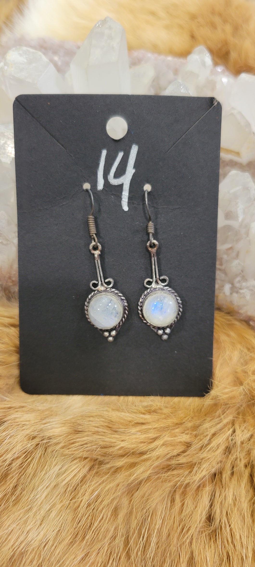 Moonstone fashion earrings