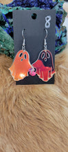 Load image into Gallery viewer, Ghost with heart fashion earrings
