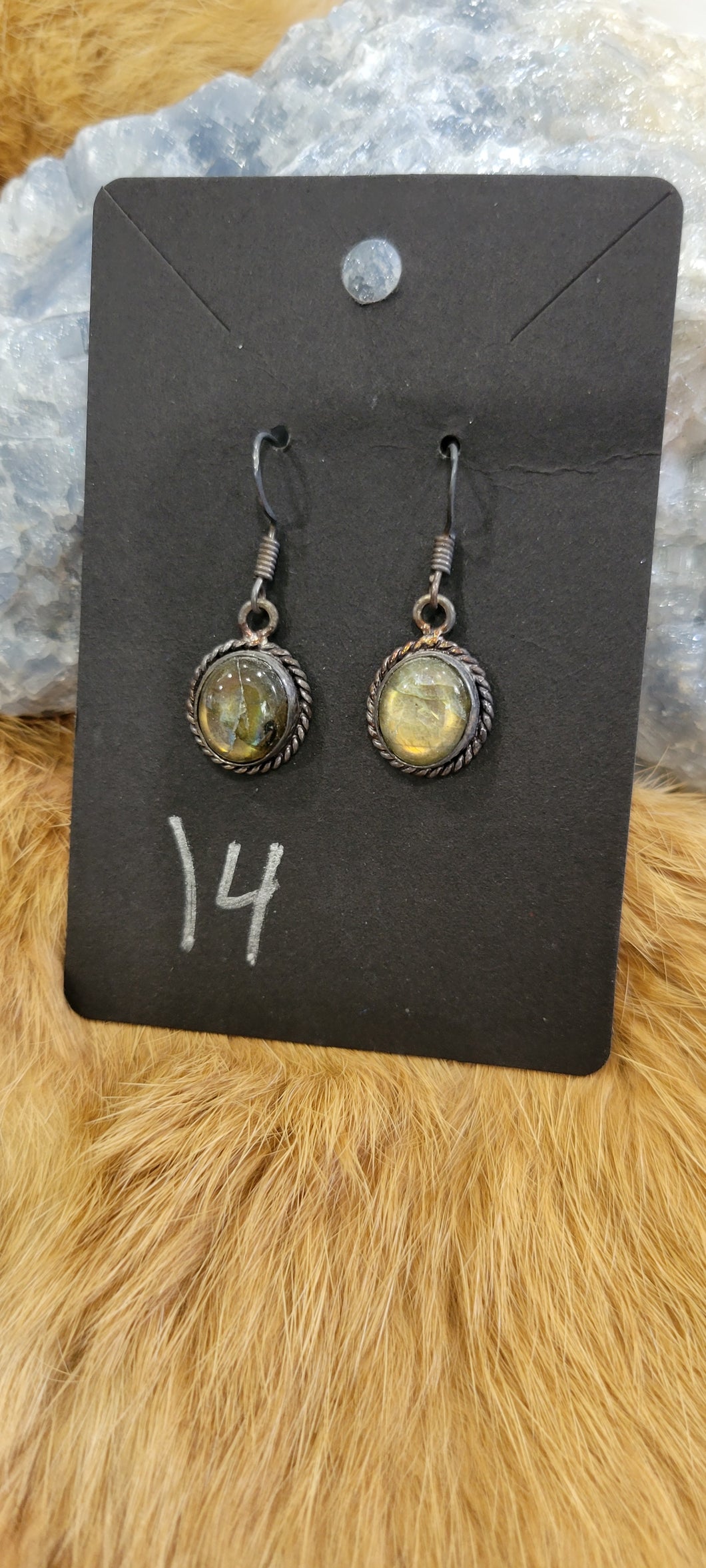 Labradorite fashion earrings